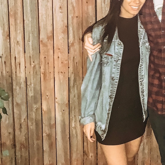 Form fitting mock turtle neck dress - Picture 1 of 4